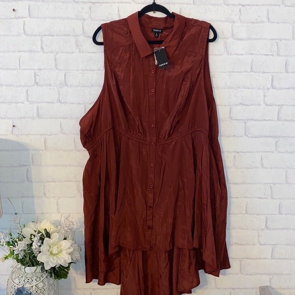 TORRID Babydoll POPLIN BUTTON-FRONT SHIRT Size 5X - Picture 3 of 8